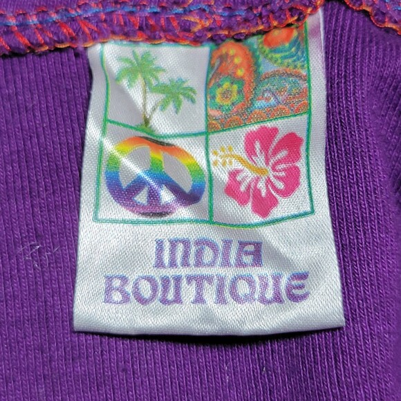India Boutique Full Zip Hooded Girls Jacket Boho Style - Size Large - Picture 4 of 5